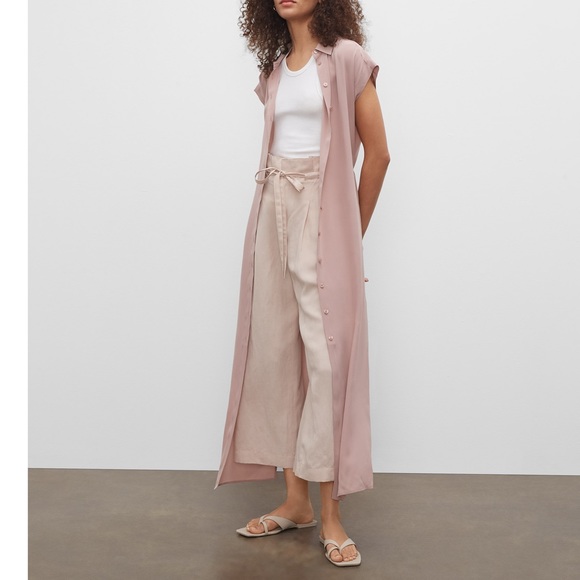 $169 Club Monaco Anreannah Wide Leg Pants Size 4 Light Mauve womne's - Picture 6 of 7